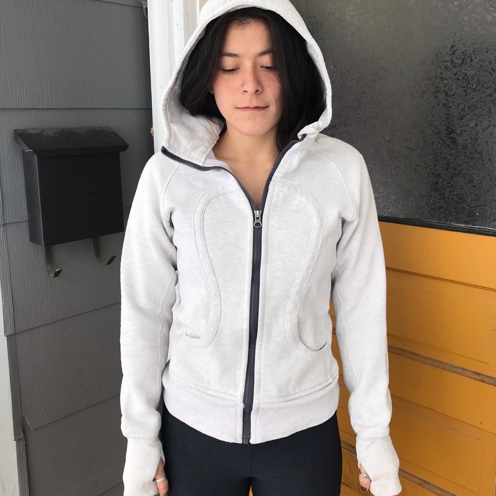 Lululemon White Zip Hoodie